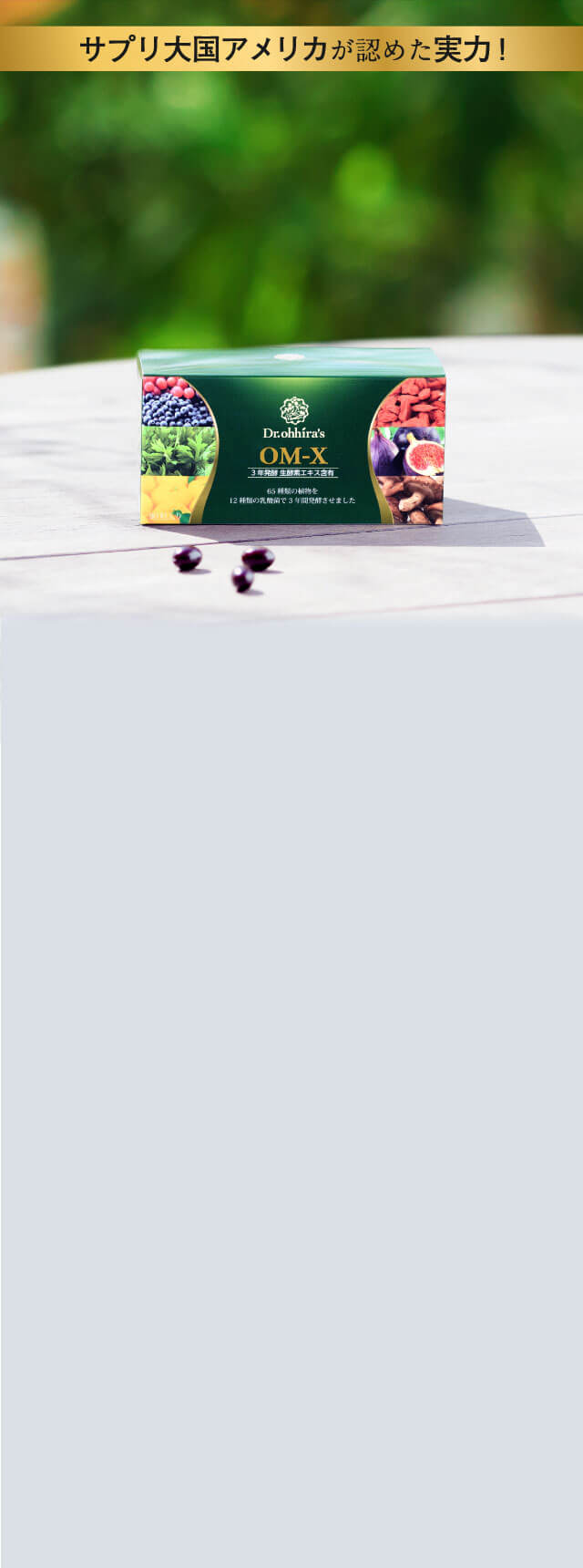 サプリ大国アメリカが認めた実力！「OM-X オーエム・エックス