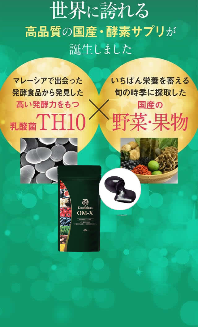 世界に誇れる高品質の国産・酵素サプリが誕生しました
